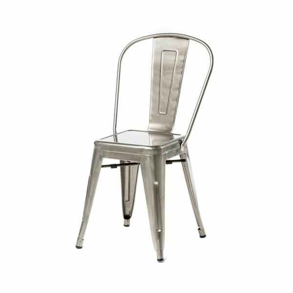 Bedding Beyond MO-101-BGN1 Oscar  Steel Powder Coated Stackable Armless Chair - Gun Metal BE2842679